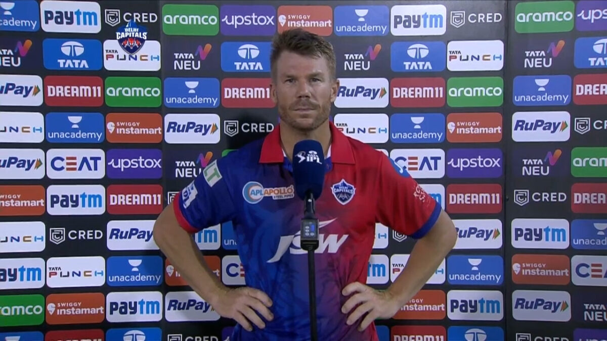 David Warner POST MATCH DC